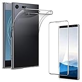 Eximmobile - Silikon Case Hülle + Panzerfolie kompatibel mit Huawei P8, dünne Schutzhülle + Displayschutzfolie, robuste Handytasche mit Schutzfolie, TPU Cover, klare Handyhülle