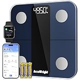 ACCUWEIGHT Körperfettwaage Personenwaage Waage Personen 180KG mit Körperfett und Muskelmasse Bluetooth Körperanalysewaage mit APP Digitale Körperanalysegerät für 17 essentielle Körperwerte