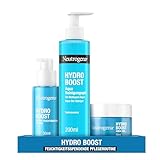 Neutrogena Hydro Boost Skincare Set mit Aqua Reinigungsgel, Aqua Perlen Gesichtsserum und Aqua Gel Gesichtscreme, Gesichtsreinigung- und pflege mit Hyaluronsäure, optimal als Geschenkset