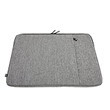 Kufoo Schützende Laptop-Hülle Laptoptasche Im Einfachen Stil, Wasserdichter Reißverschluss (Grau)