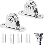 Umlenkrolle mit Duplex-Lager, Metall Umlenkrollen, Seilrolle mit Kugellagern, Stehblock flaschenzug, Stehblock flaschenzug für seile, Mit 4 Schrauben und 4 weißen Kunststoffhülsen (2 Stück)