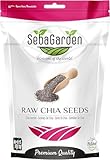 Seba Garden Premium Nährstoffreich – Rohe schwarze Chiasamen 1 kg (2,2 lb) mit 5 g Protein und 10 g Ballaststoffen für Salate, Joghurt und Smoothies, gentechnikfrei, vegan, glutenfrei, Keto und Paleo