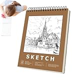 Kunstbücher zum Zeichnen, Kunst-Skizzenbuch | Skizzenblock | Kunst-Skizzenbuch mit Bindung von 100 Blatt | Skizzenbuch | Malblock
