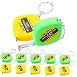 Lurrose 12St Maßband Schlüsselanhänger Karabiner Schlüsselanhänger Masse Multipack automatisches massband körpermassband automatisch klebeband schlüsselringe Maßband messen Mini-Maßband