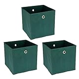 Ideen mit Herz Aufbewahrungsboxen | faltbar | 30 x 30 x 30 cm | 3 Stück (petrol)