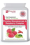 Glucomannan und Himbeer-Komplex Advance Formulation 1000mg - 60 Kapseln | UK Hergestellt | GMP-Standards von Prowise Healthcare