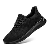 VGPSFN Herren Sportschuhe Sneakers Freizeitschuhe Tennisschuhe Laufschuhe Schuhes rutschfeste Bequeme Leichte Schwarz EU 44