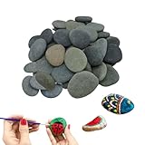 YceLon 30 Stück Steine Zum Bemalen, Flache Kieselsteine 1-3 cm für DIY-Projekte, Natürliche Malsteine für Kinder und Erwachsene, Kreatives Bastelmaterial