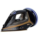 MPM Dampfbügeleisen Kabellos mit Keramischer Bügelsohle MZE-26-2600W - Anti-Drip - Self-Clean - LED-Anzeige - 2 Betriebsmodi - Kabellos und Mit Kabel