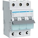 Hager Leitungsschutzschalter MBS332 Typ B 3P 3 Module (S) Leitungsschutzschalter (50/60Hz, -25-60°C, -25-80°C)