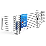 FLIPLINE Herdschutzgitter Happy Kid mit 2x Extra-Querstreben [60cm breit] für Kinder und Babys - Herdschutz zum Klemmen Herdsicherung Kindersicherung Herdgitter