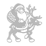 HAPINARY Weihnachtssterben metallische Stanzformen Weihnachts-Scrapbooking-Zubehör weihnachtskarten basteln weihnachtsmotiv handwerkliche Werkzeuge Stanzformen aus Metall Kohlenstoffstahl