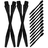 Supvox 50 Stück Nylon Gewindeschäfte für Darts Robuste Schwarze Dartpfeil Schäfte Leicht Langlebig Einfach zu Montieren als Dart Zubehör für Indoor und Outdoor Spielspaß