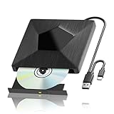 Hipzeepo Externer Blu-Ray 3D Tragbarer Externer Blu-Ray Optischer Blu-Ray Laufwerk Externer Blu-Ray DVD/CD Laufwerk Spieler für PC Laptop