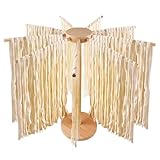 Nudeltrockner, Pastatrockner, Nudelständer Holz mit 9 Abnehmbar Arme, Nudeln Pasta Trockner, Faltbar-Spaghetti-Trockner, Wiederverwendbar Nudeltrockner für bis zu 4.5kg Nudeln Tassen Handtücher