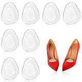 4 Paare Schuhpads High Heel Pads High Heels Gel Pads, Ballenpolster High Heels Ballenpolster Vorfuß Transparent Einlegesohlen Gel Heel Grips Liner Inserts High Heel für Frauen, Bequem und Rutschfest