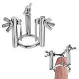 AMZII 3-IN-1 Dilator Harnröhre Edelstahl mit Penisring Eichelring,Verstellbarer Harnröhren Dilatatoren Männer Penis Plug Katheter,SM Masturbieren für Männer Prostata Massage Stimulation