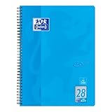 Oxford Touch Collegeblock A4 kariert, mit Doppelrand, 80 Blatt, blau