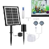 Solar-Teichbelüfter – Solar-Teich-Sauerstoffgeber, 3 Arbeitsmodi, Sauerstoffbelüfter für Aquarien, mit Rohr und Luftblasenstein für Pool im Freien