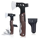 Raxco Survival Axt - Multifunktionswerkzeug, Handbeil, 8-in-1, für Outdoor Camping und Männergeschenke