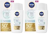 NIVEA SUN Derma Blemish Control Sonnencreme mit Niacinamid SPF50+, 40ml (Packung mit 2)