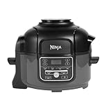 Ninja Foodi MINI Multikocher, 4,7L, 6-in-1 Multicooker, Pressure Cooker Schnellkochtopf, Airfryer Heißluftfritteuse, Slow Cooker Langsamkochen, 1460W, Grau/Schwarz OP100EU