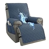 DEZYPZAM Sesselschoner für Relaxsessel, Wasserdichter Sesselschoner, rutschfest Sesselauflage Relaxsessel, Waschbar Sesselschoners für Fernsehsessel (Dunkelblau,25 x 91 inch)
