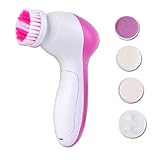 SONGQEE Gesichtsreinigungsbürste, 6-in-1 Elektrische Spin Gesichtsbürste Reinigung Gesichtsreiniger Set Hautpflegegerät Gesichtsbad für Tiefenreinigung, Mitesserentfernung, sanftes Peeling und Massage