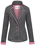 Hailys Damen Trachten Sweat-Blazer Lotti Oktoberfest KY-2111054Madl Grey M
