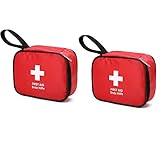 HONYAO® Erste Hilfe Set, Mini Reiseapotheke, Notfalltasche Notfallset Klein für Outdoor Auto Fahrrad Zuhause Motorrad Arbeitsplatz Wandern Camping Notfall - 2 Sätze