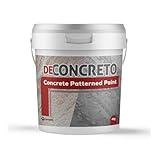 Decomin Deconcreto Beton Effekt Farbe - 4KG | Innen & Außen | Wasserabweisend, Betonoptik, Weiß, Abtönbar | Ideal für Badezimmer & Kamine