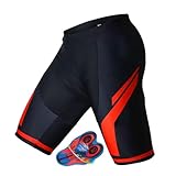 QIUSHIBO Radlerhose Herren Herren Radhose Sommer Radlerhose 9D Gepolsterte Shorts Fahrradhose Fahrradhose Mountainbike Atmungsaktive Shorts Fahrradhose(4,4X-Large)