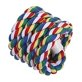 Kisangel Vogelseil Schaukelspielzeug Papageienstange Vogelkauspielzeug Vogelkauseil Papageienbaumwollseil Sitzstange Papageienkletterseil Papageienschaukel Klettervogelkäfig