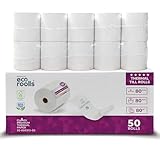 Thermorollen/Bonrollen/Kassenrollen 80mm x 80m x 12mm (80x80x12) für alle gängigen Thermopapier Kassen-Bondrucker – BPA Frei (B: 80mm - Ø80mm x 80m - 50 Stück)