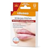 Lifemed Lippen Herpes Patch | Diskreter Schutz und beschleunigte Wundheilung für Lippenherpes Bläschen | Effektiver Herpes Patch gegen Gesichtsherpes | Nahezu unsichtbar - 10 Stück (1er Pack)