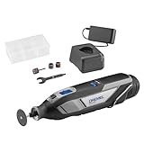 Dremel 8240 Akku-Rotationswerkzeug, 12V 2Ah Lithium-Ionen-Akku, Multifunktionswerkzeug Set mit 5 Zubehören, variable Drehzahl 5.000–35.000/min, und schnelle Ladezeit