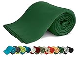 KiGATEX Polar-Fleecedecke Oeko-TEX Zertifiziert - Pflegeleichte Decke für Innen & Außen - Tagesdecke, Sommerdecke, Sofadecke, Kuscheldecke aus Fleece - 130 x 160 cm - Moos