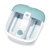 Sanitas SFB 07 Fußbad, Verwöhn-Massage für Zuhause mit Vibrations- & Sprudelmassage, Fußreflexzonenmassage, Wassertemperierung, zur Entspannung für strapazierte Füße, bis Schuhgröße 50