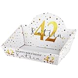 Herz & Heim® Personalisierter Geschenkkorb zum selbst Befüllen (Golden Age, 30,5 cm x 16,5 cm x 21,5 cm (B/H/T))