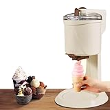 KLYDBMYT Softeismaschine, halbautomatische 1000-ml-Eismaschine für den Haushalt, für Kegeleismaschine
