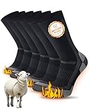 SockWaddles Merino Wandersocken Herren Damen, Atmungsaktiv Thermosocken Trekkingsocken, Merinowolle Warme Wintersocken, Gepolstert Outdoor Socken Sportsocken Anti-Blasen Arbeitssocken 3 Paar