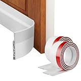Türdichtung Selbstklebend Zugluftstopper für Türen Fensterdichtung Türbodendichtung Fensterdichtband, für Wärmedämmung Kälteschutz Schallschutz Sowie Insekten & Geruchsschutz, 5 x 100cm, 1M Weiß