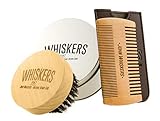 John Whiskers Bartbürste und Bartkamm-Set - Bartpflege-Set für Männer mit reinen Wildschweinborsten - Ideal für Bartöl & Bartwachs