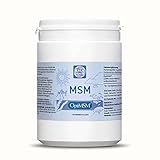 Kala Health OptiMSM MSM Pulver ohne Zusatzstoffe 1kg - Methylsulfonylmethan Schwefelpulver 1.000 mg OptiMSM® MSM pro Portion, vegan, glutenfrei, lactosefrei, allergenfrei ohne jegliche Zusätze