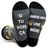 Maudzlan Lustige Baumwollsocken, Herren-Sportsocken, kurze Neuheit, Geschenke für Liebhaber, Männer, Frauen, Paare, lustige Socken, Gold (Bier), Größe M-L, Gold (Bier), M-L