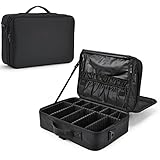 Make up Koffer Kosmetikkoffer Make up Tasche Groß Kosmetiktasche Schminktasche Schminkkoffer Make up Organizer Make up Bag Beauty Case Friseurtasche,Schwarz