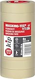 kip 3804 Masking Tec Feinkrepp im 8er Pack - Malerkrepp 30mm x 50m – Kreppband für Malerarbeiten und Dekoration – Abklebeband für Malervlies, Streichen, Lackieren & Abdeckfolie – natur