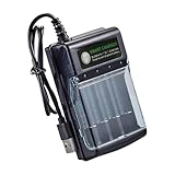 AA-Batterieladegerät, AAA-Batterieladegerät – Akku-Ladegerät USB AA mit 4 Steckplätzen für Haushaltsbatterien, individuelle Akku-Ladestation, Akku-Ladegerät für Batterien