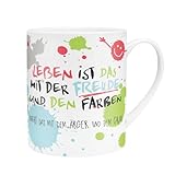 H:) PPY life XL-Tasse Motiv 'Freude' | Riesentasse aus Porzellan, Jumbo-Becher, 60 cl, mit Spruch | Geschenk, Freund, Freundin | 45358