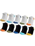 Occulto Mädchen & Jungen Sneaker Socken 10er Pack (Modell: Piccolo) 27-30 Grau Schwarz